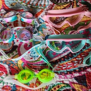 Colorful Kids Swim Goggles Set